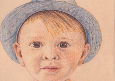 portret jongen kleurpotlood